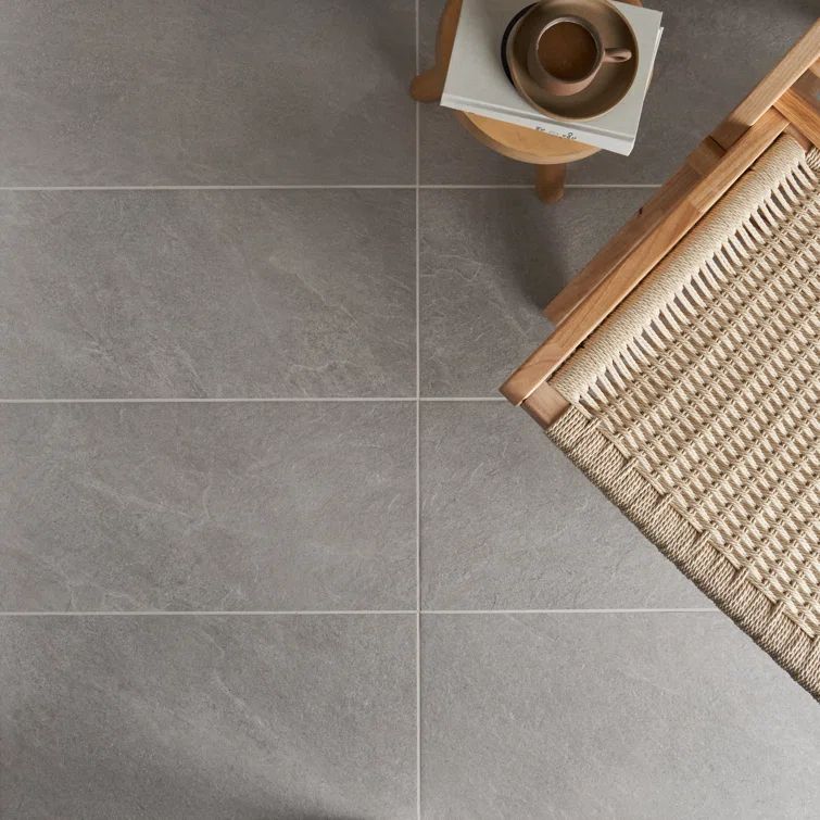 Monolith Silver Gray Matte Porcelain Rectified Floor and Wall Tile