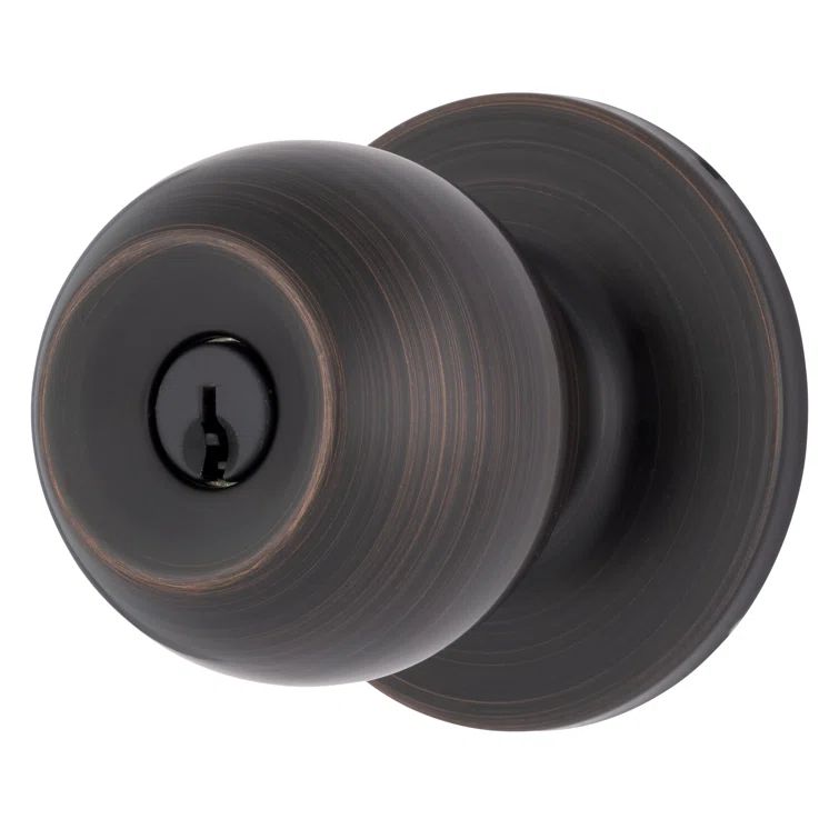Tuscan Bronze Ball Door Knob with Round Rosette