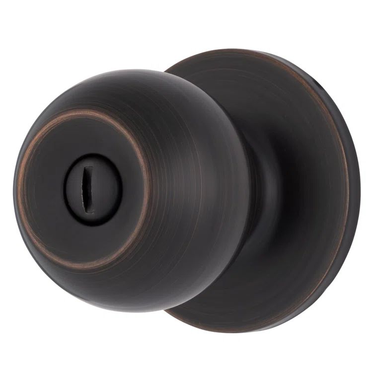Tuscan Bronze Privacy Ball Door Knob with Easy Installation