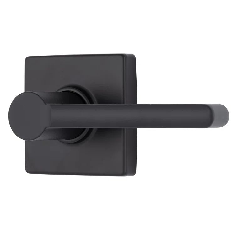 Matte Black Contemporary Passage Door Lever Handle
