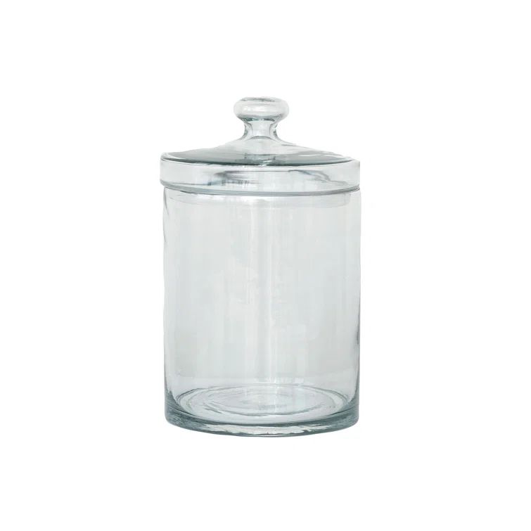 Large Clear Glass Storage Jar with Lid