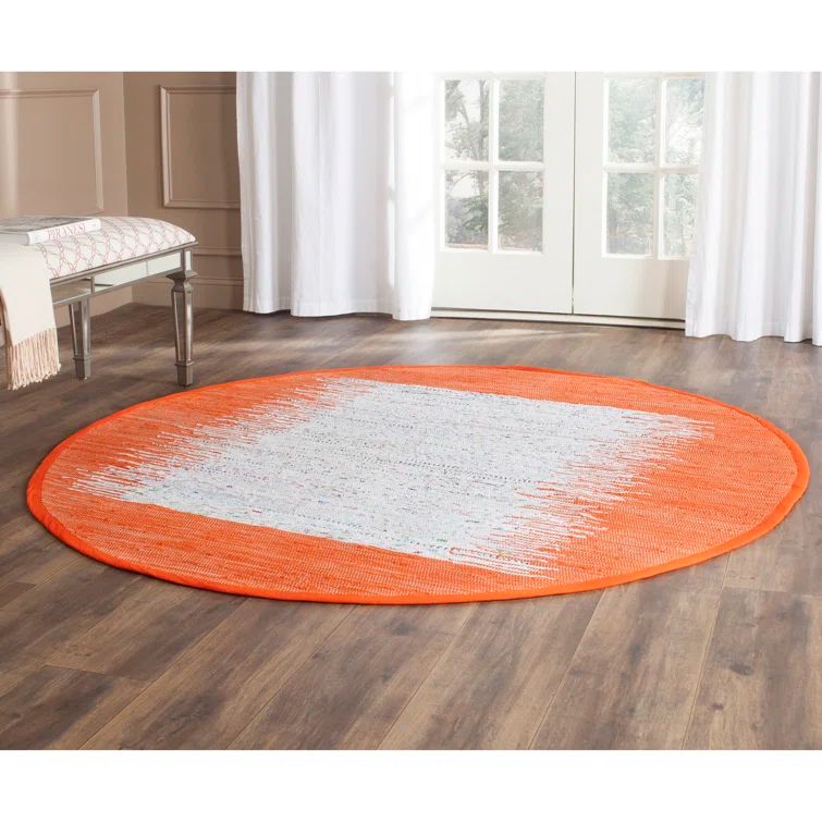 Bettina Coastal Charm Off-White Cotton Round Rug - 72 in