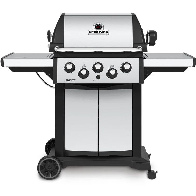 Stainless Steel 3-Burner Natural Gas Grill with Rotisserie and Side Burner