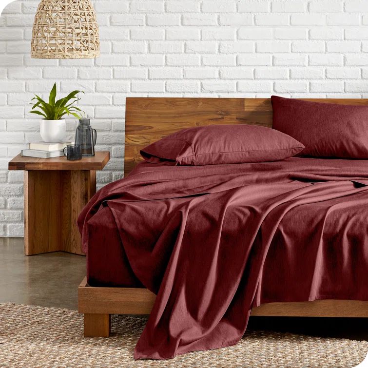 Heathered Rose Full Microfiber Deep Pocket Sheet Set