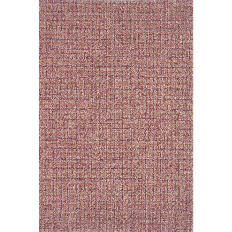 Spice Pink Hand-Tufted Wool Rectangular Area Rug 2' x 3'