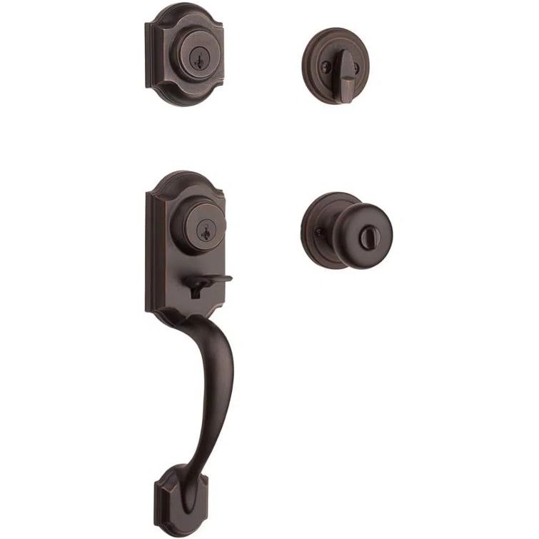 Venetian Bronze Single Cylinder Handleset with Juno Knob
