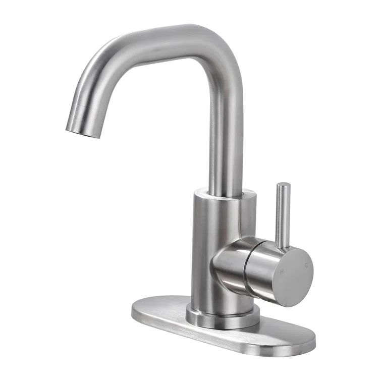 Brushed Nickel Single Handle Stainless Steel Bar Faucet
