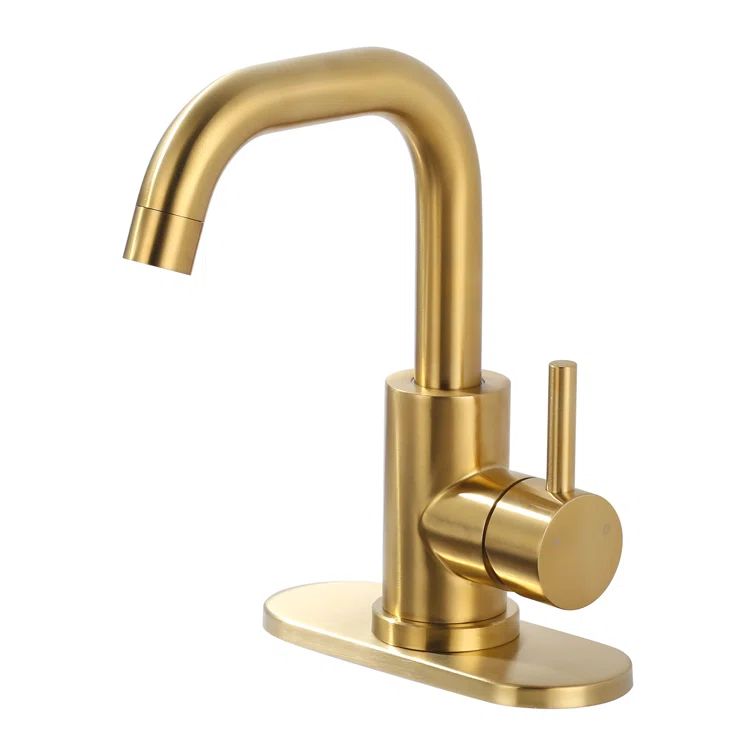 Brushed Gold Stainless Steel Single Handle Bar Faucet