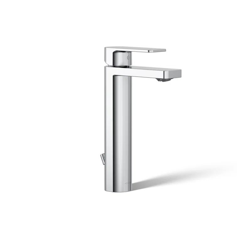 Parallel™ Polished Chrome Tall Single-Handle Bathroom Faucet with Drain