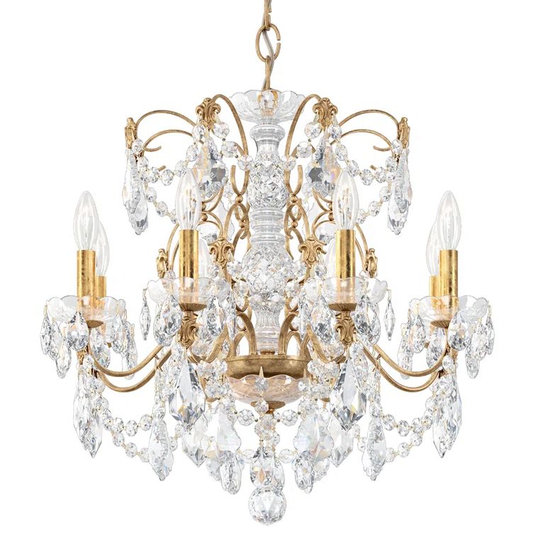 French Gold Century 8-Light Heritage Crystal Chandelier