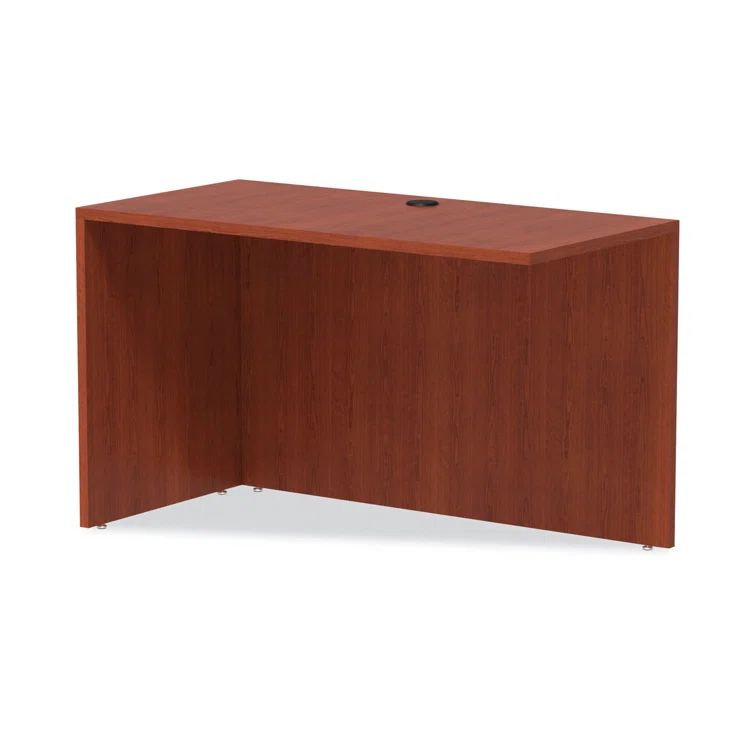Medium Cherry Reversible Return Desk with PVC Edge Banding