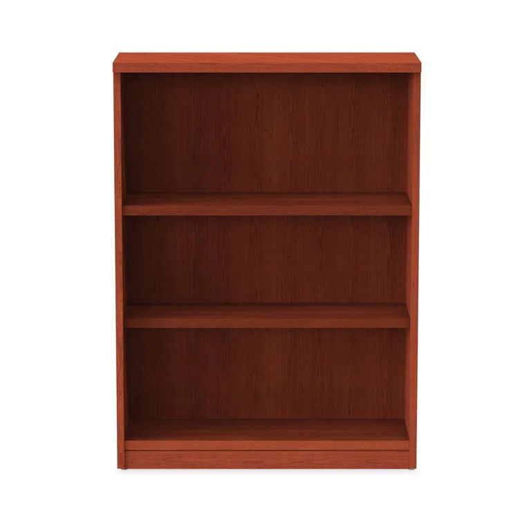 Medium Cherry Adjustable 5-Shelf Wood Bookcase