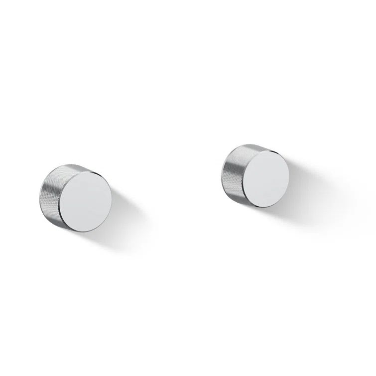 Polished Chrome Wall-Mounted Knob Handles