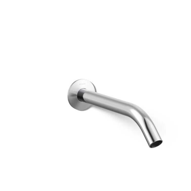 Polished Chrome Wall-Mount Bathroom Sink Faucet Spout