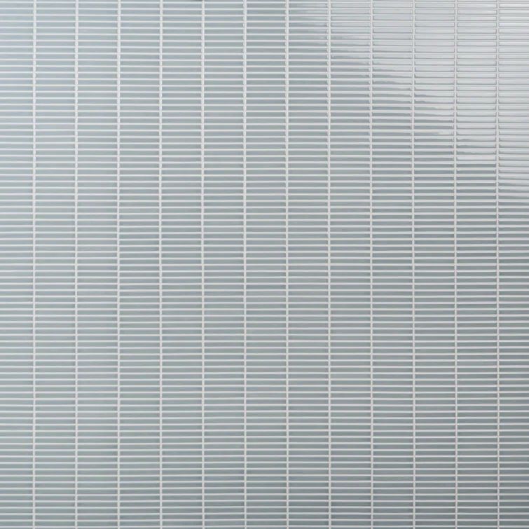 Sky Blue Glossy Porcelain Mosaic Tile for Indoor/Outdoor Use