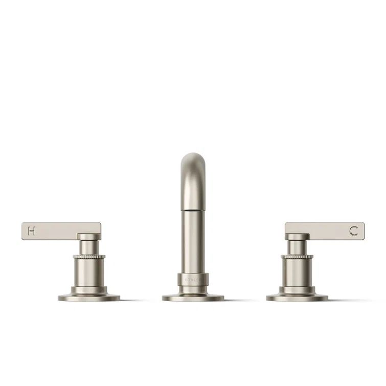 Vibrant Brushed Nickel Widespread Bathroom Sink Faucet
