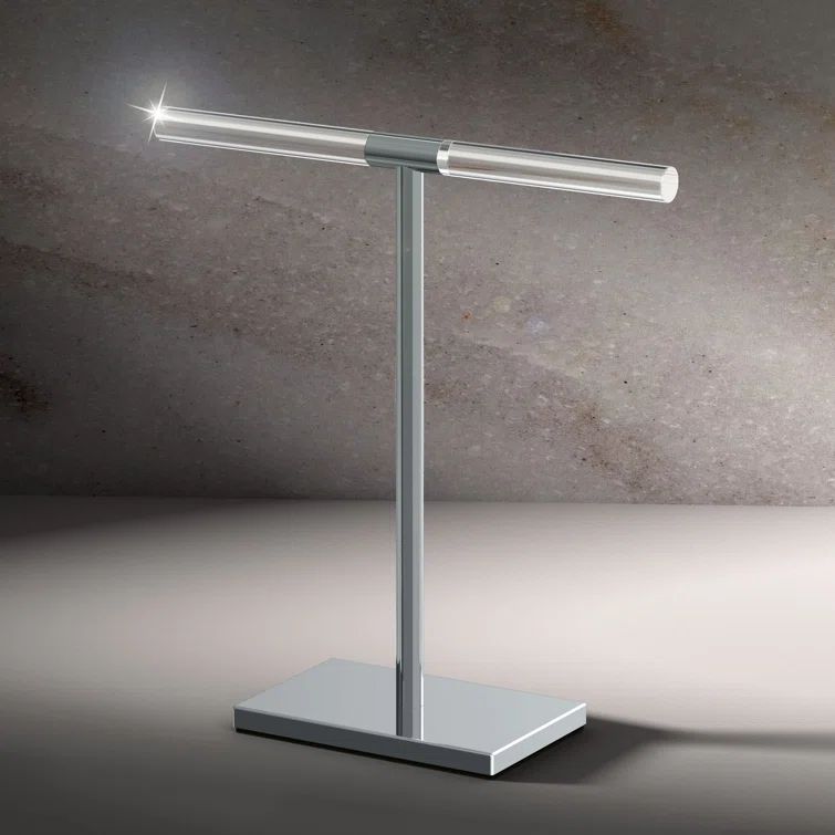 Chrome T-Shape Freestanding Countertop Hand Towel Holder