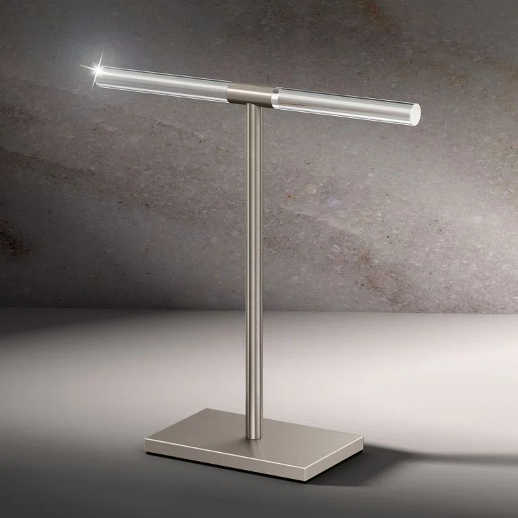 Brushed Nickel Freestanding T-Shape Countertop Towel Holder
