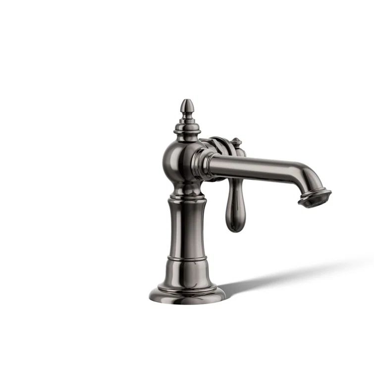 Vibrant Titanium Single Hole Bathroom Faucet with Drain Assembly