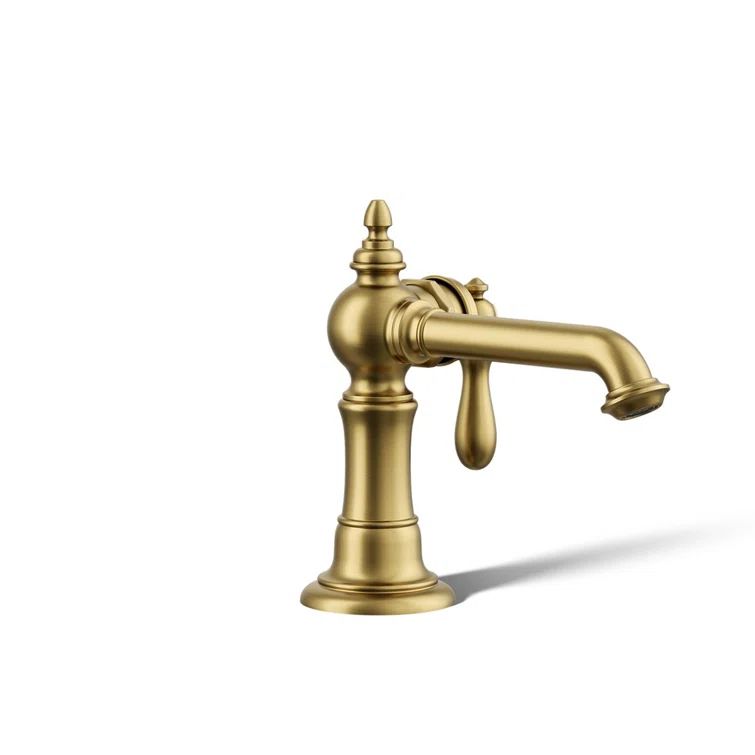 Vibrant Brushed Brass Single Handle Bathroom Faucet