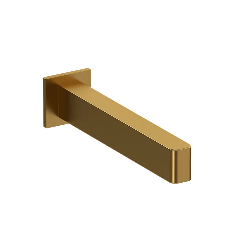 Modern Brushed Gold Wall Mounted Tub Spout