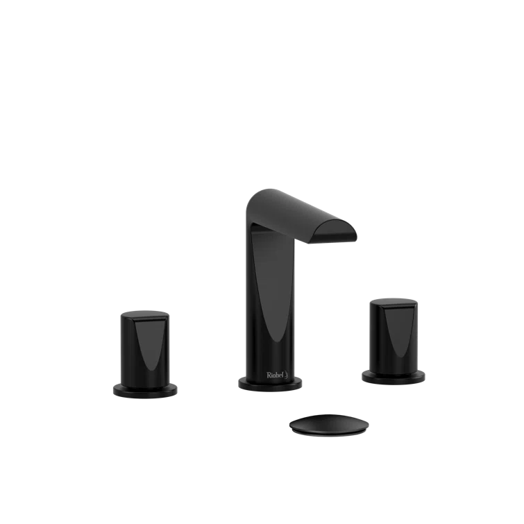 Black Brass Modern Widespread Bathroom Faucet