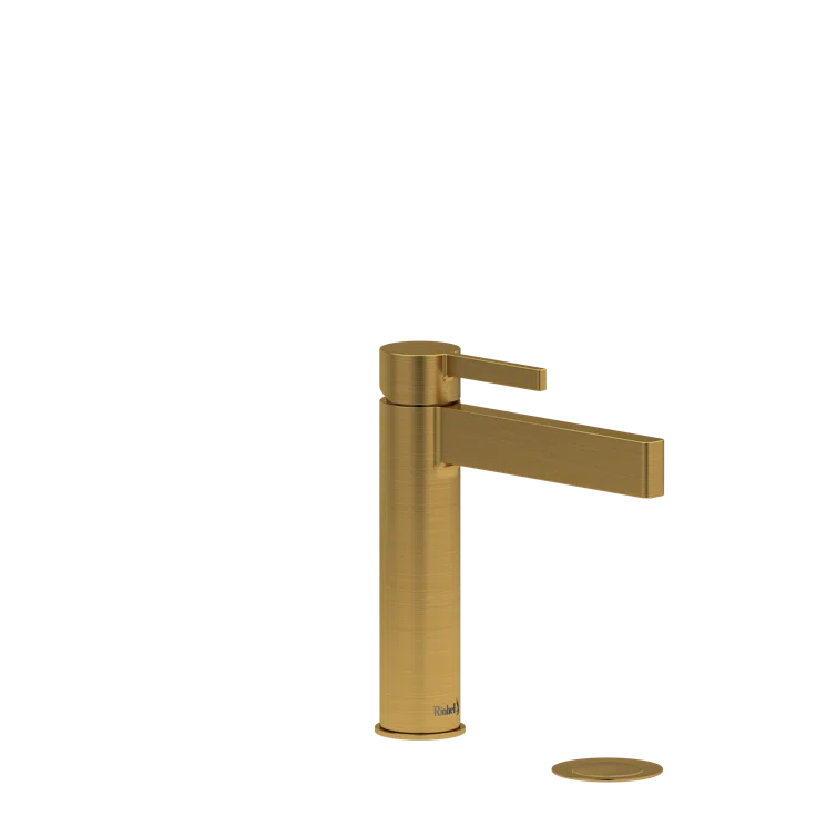 Brushed Gold Single Handle Brass Lavatory Faucet