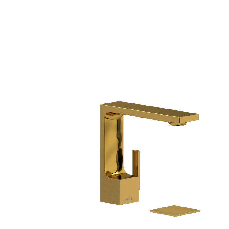 7" Gold Brass Single Hole Modern Bathroom Faucet