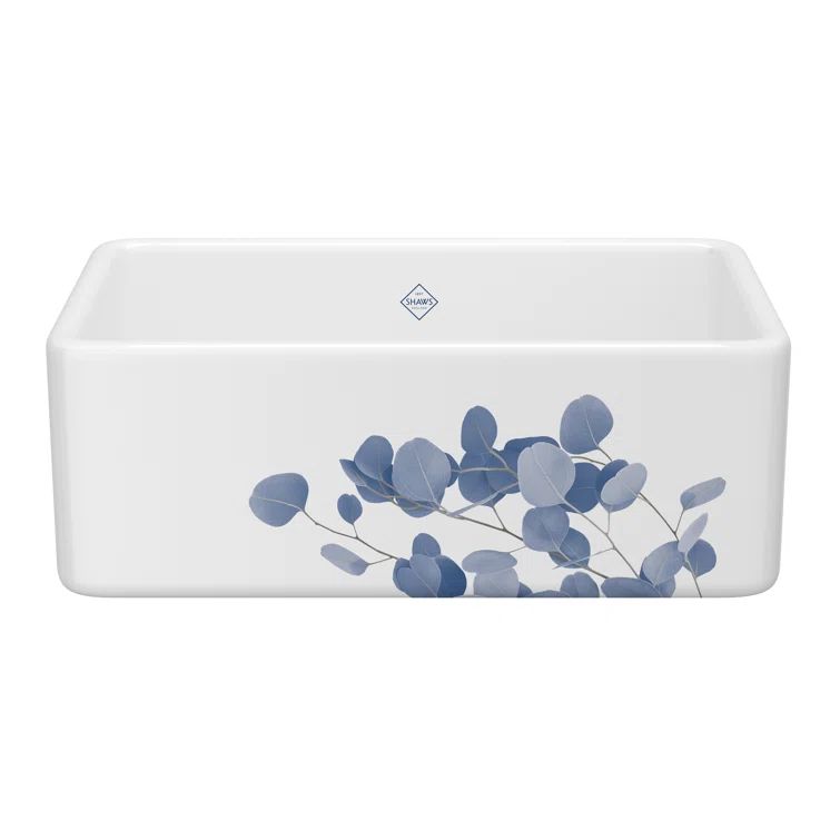 Eucalyptus Blue Fireclay Single Bowl Farmhouse Sink