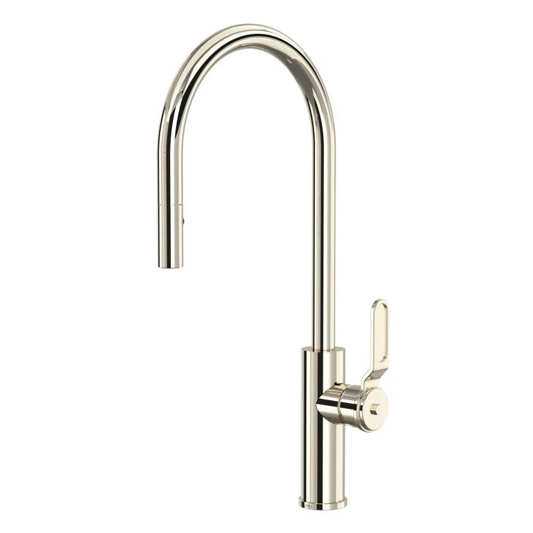 Polished Nickel Transitional Pull-Down Kitchen Faucet