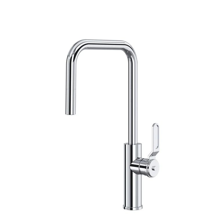 Polished Chrome Pull-Out Spray Brass Kitchen Faucet
