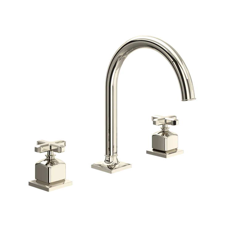 Transitional Polished Nickel Widespread Lavatory Faucet