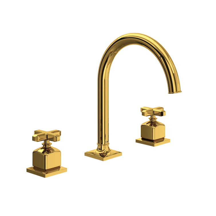 Transitional Polished Nickel Widespread Lavatory Faucet