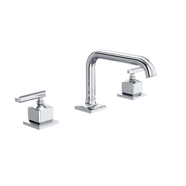Elegant Transitional 16" Polished Nickel Widespread Faucet