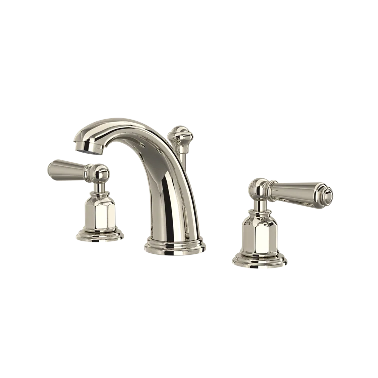 Edwardian Elegance Polished Nickel Widespread Bathroom Faucet