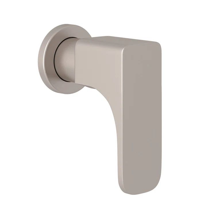 Modern Cubist Polished Nickel Shower Trim with Lever