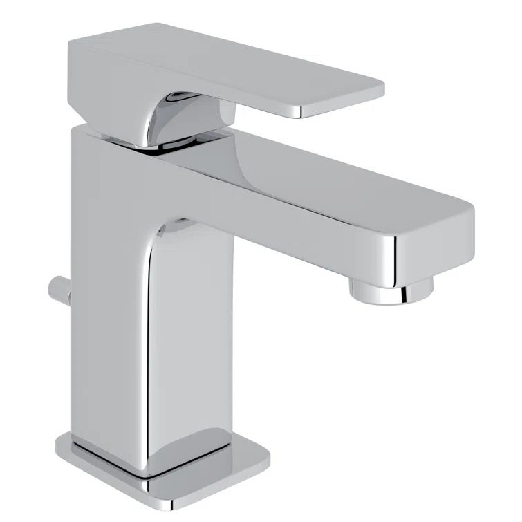 Polished Nickel Single Handle Modern Bathroom Faucet