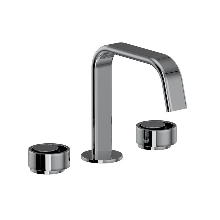 Polished Chrome Wall Mounted Widespread Faucet