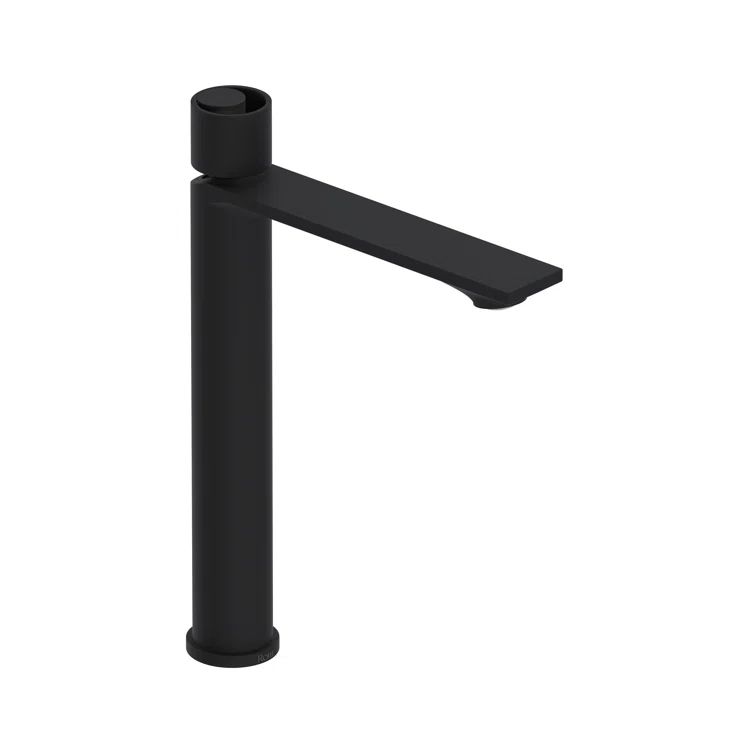 Modern Eclissi 12'' Matte Black Brass Bathroom Faucet