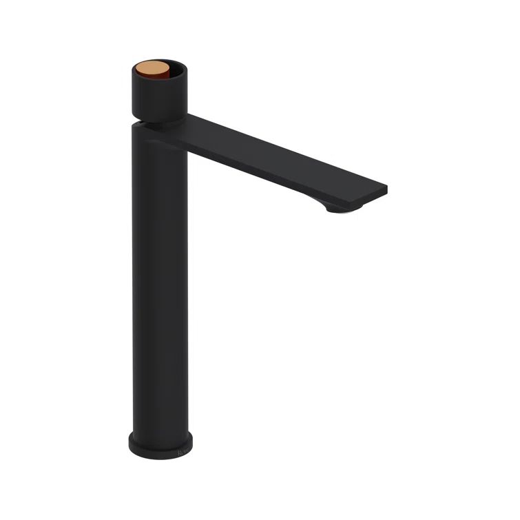 Eclissi Modern Matte Black Nickel Brass Single Hole Bathroom Faucet
