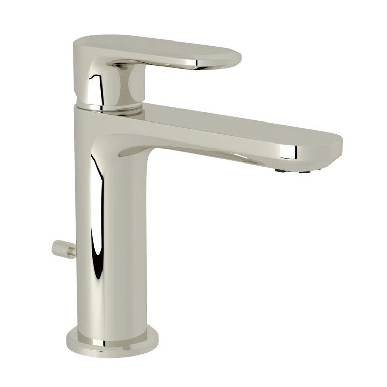 Sleek Italian Polished Nickel Single Handle Lavatory Faucet