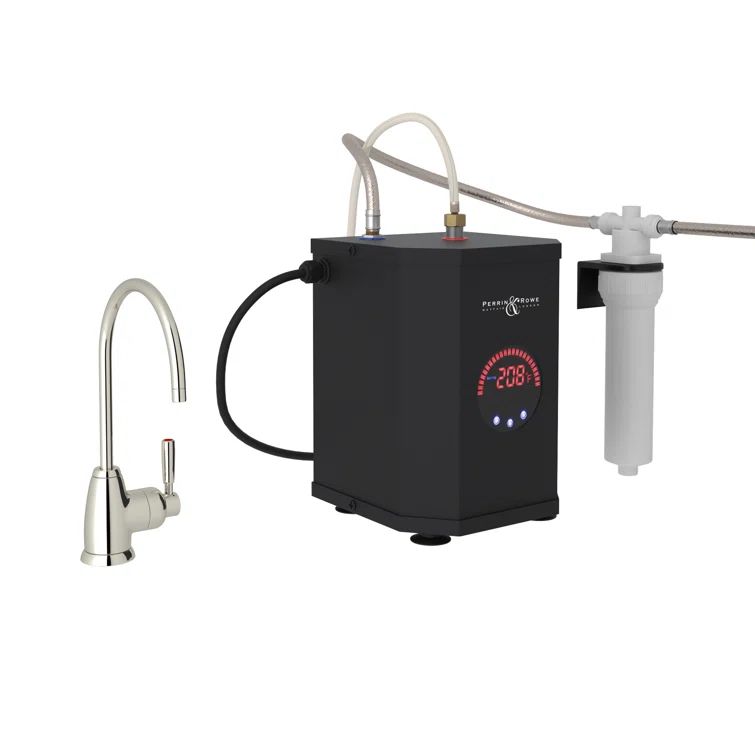 Classic 10" Polished Nickel Hot Water Dispenser with Ceramic Filter