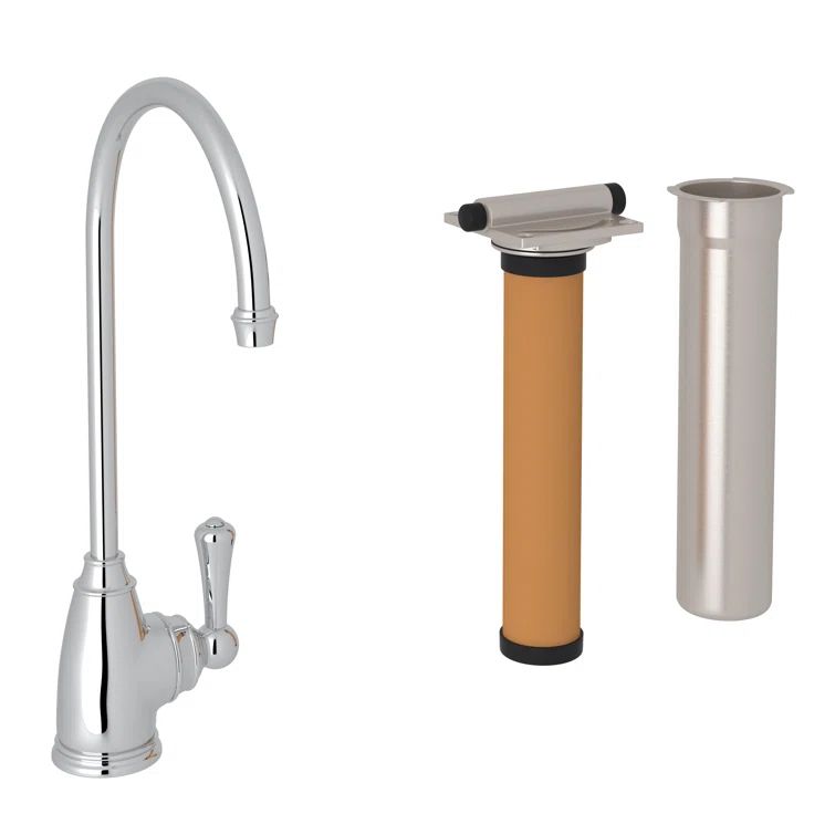 Polished Nickel Traditional Kitchen Faucet with Pull-out Spray