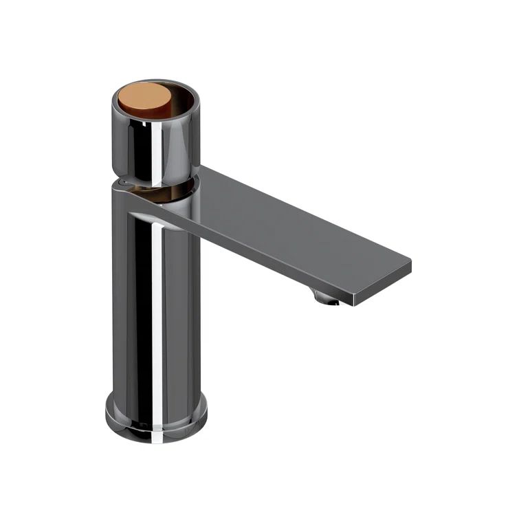 Eclissi Modern Deck Mounted Single Hole Black Brass Bathroom Faucet