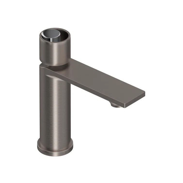 Modern Satin Nickel Single Hole Bathroom Faucet