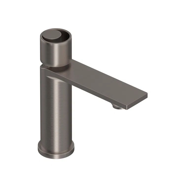 Satin Nickel Modern Single Hole Bathroom Faucet