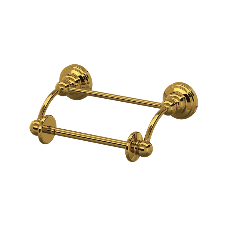 Edwardian Gold Polished Nickel Wall Mounted Toilet Paper Holder