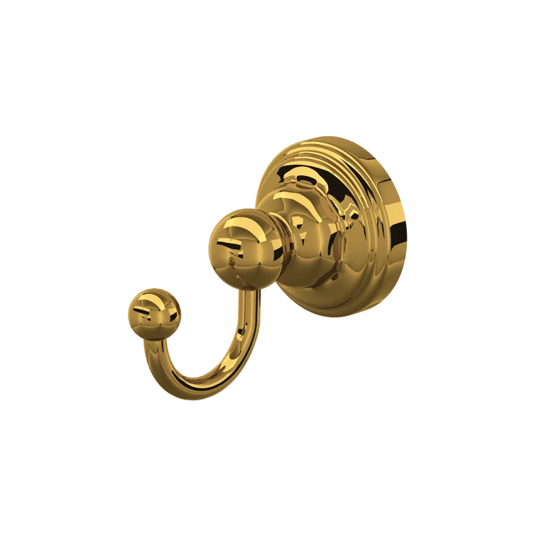 Edwardian Polished Nickel Wall Mount Robe Hook