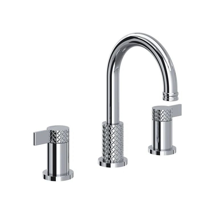 Tenerife 8" Polished Nickel Widespread Bathroom Faucet with Drain