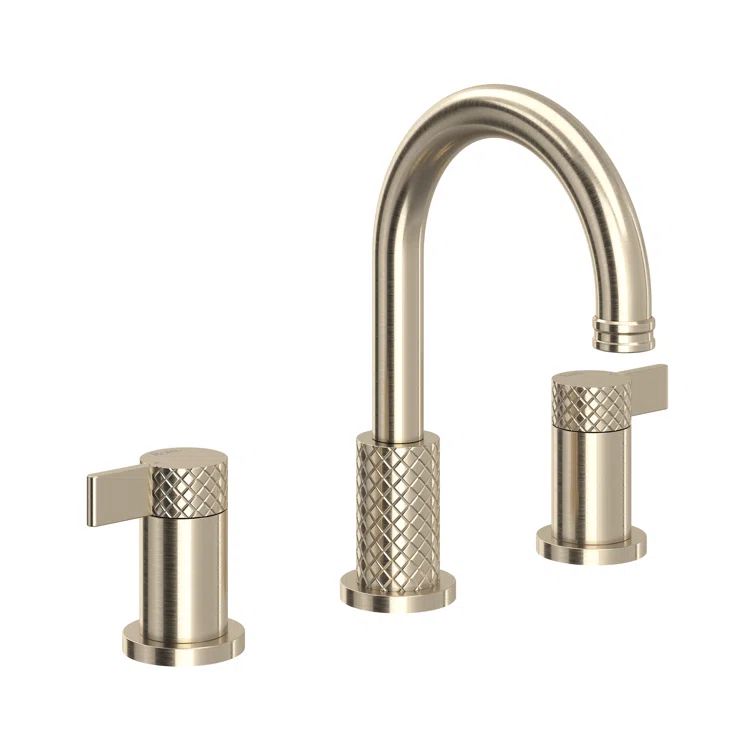 Transitional Polished Nickel 8" Widespread Bathroom Faucet